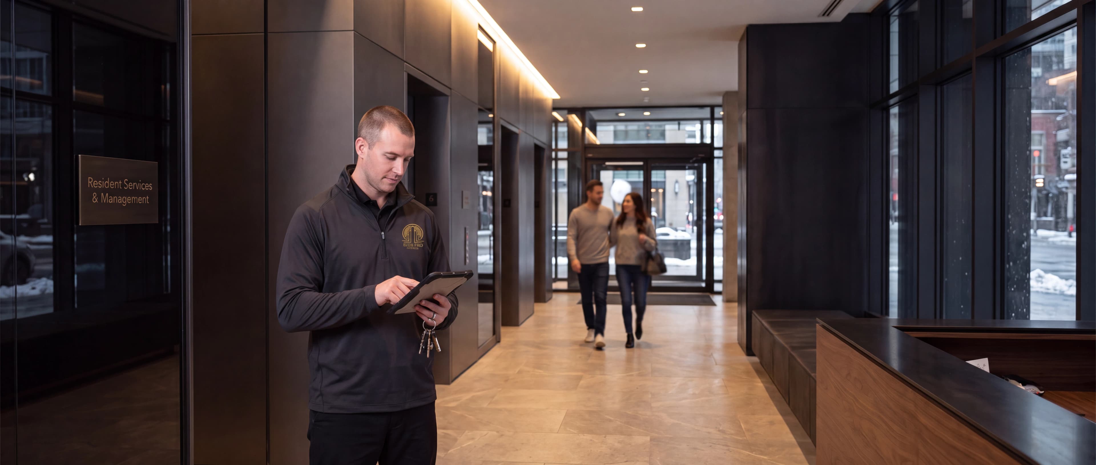 Hall d’entrée d’un condominium résidentiel