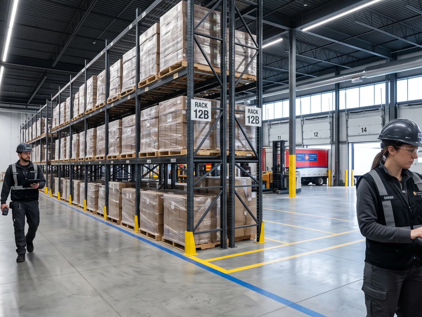 Entrepôt logistique et zone d’expédition