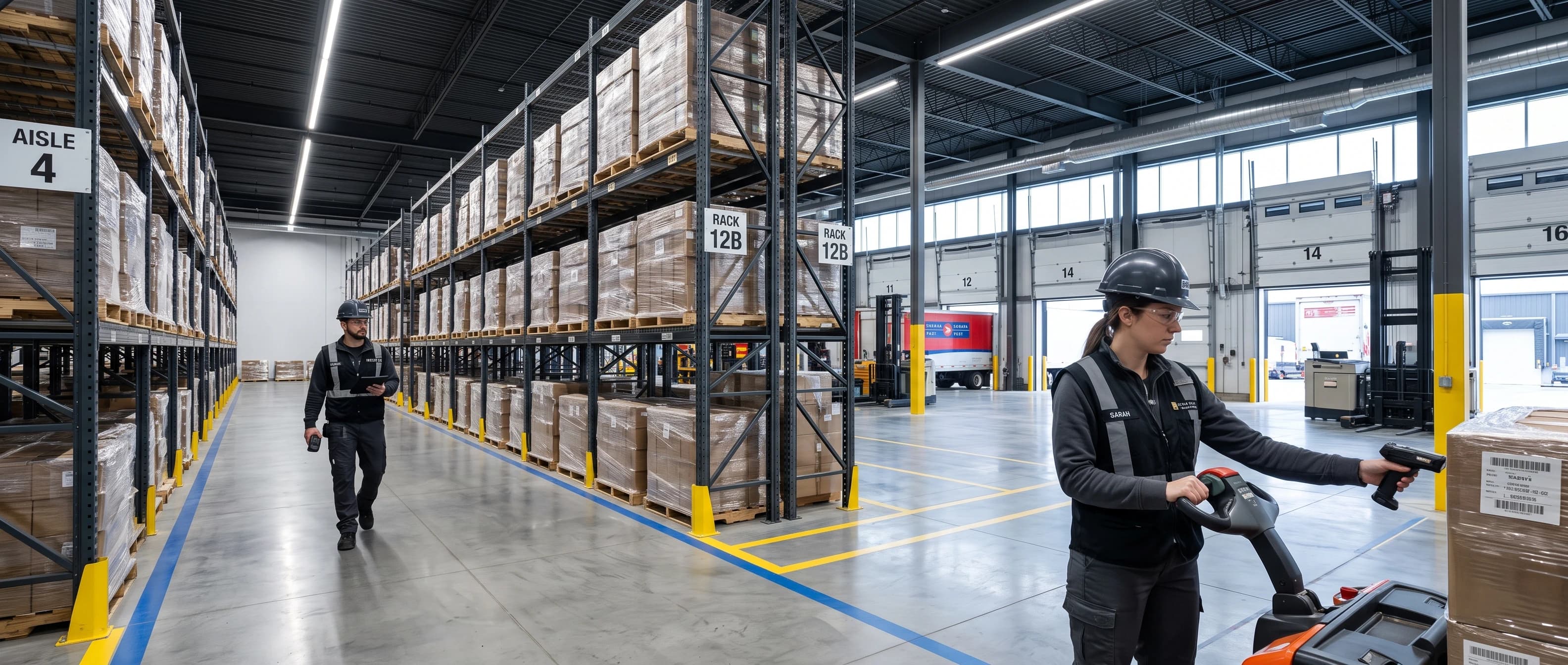 Entrepôt logistique et zone d’expédition